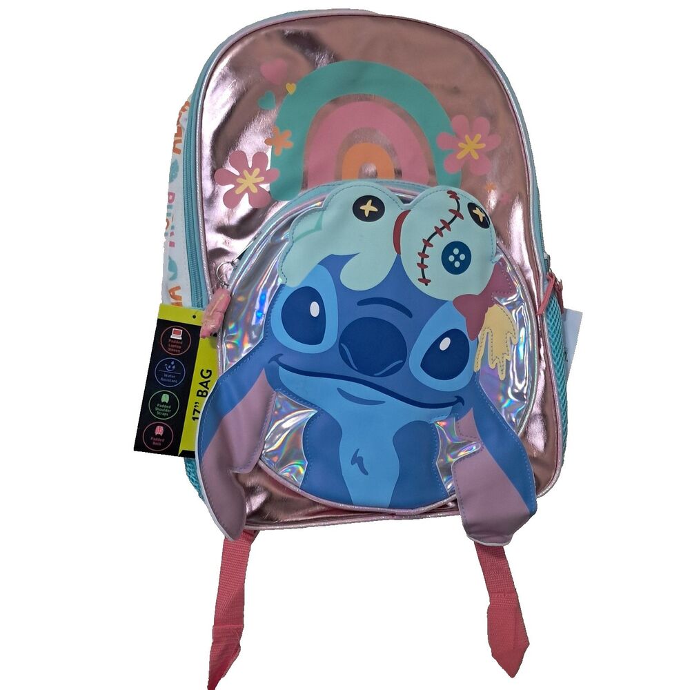 isney Lilo & Stitch Scrump Iridescent Aloha Backpack 17"